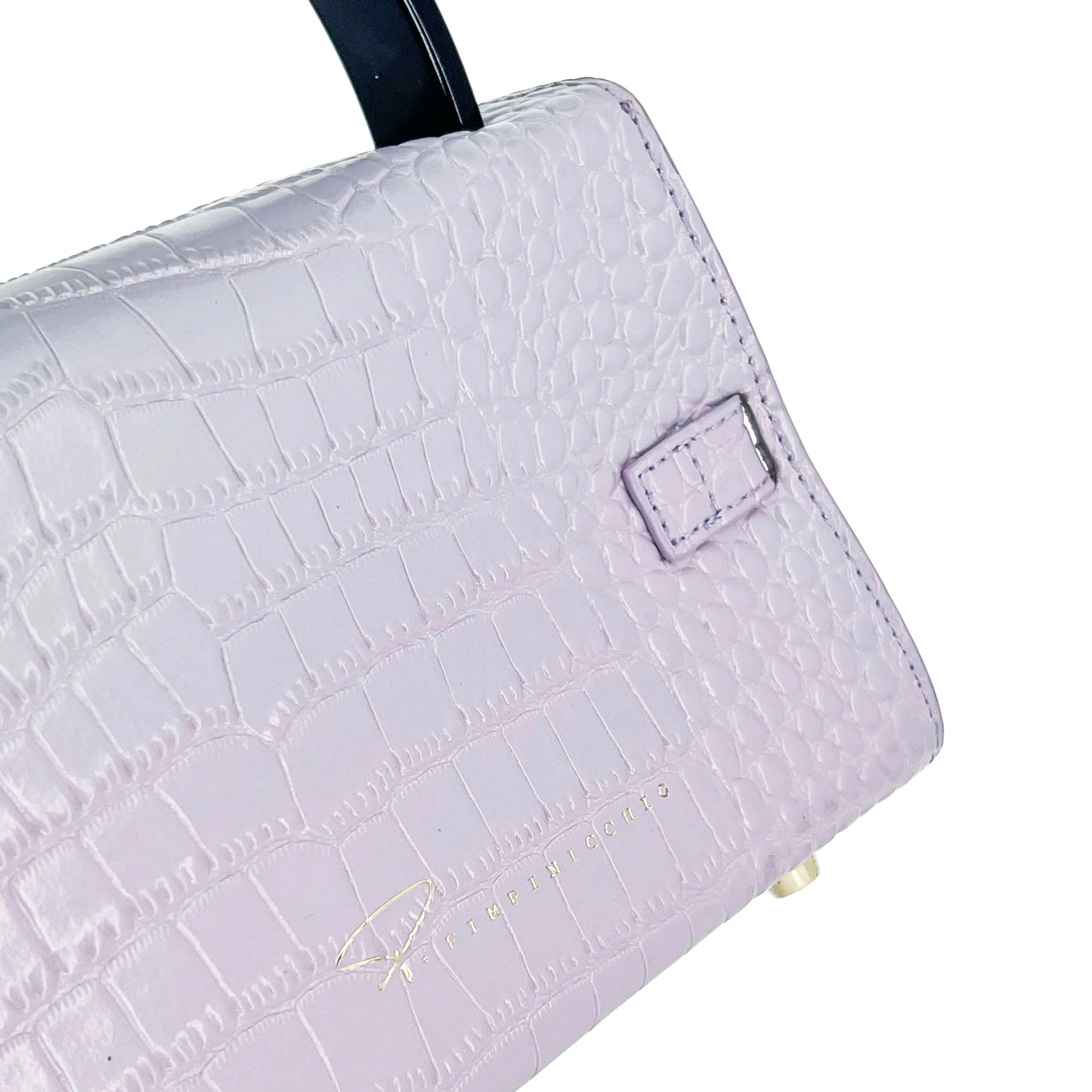 301W STUDDED SIGNATURE HANDLE BAG IN LILAC