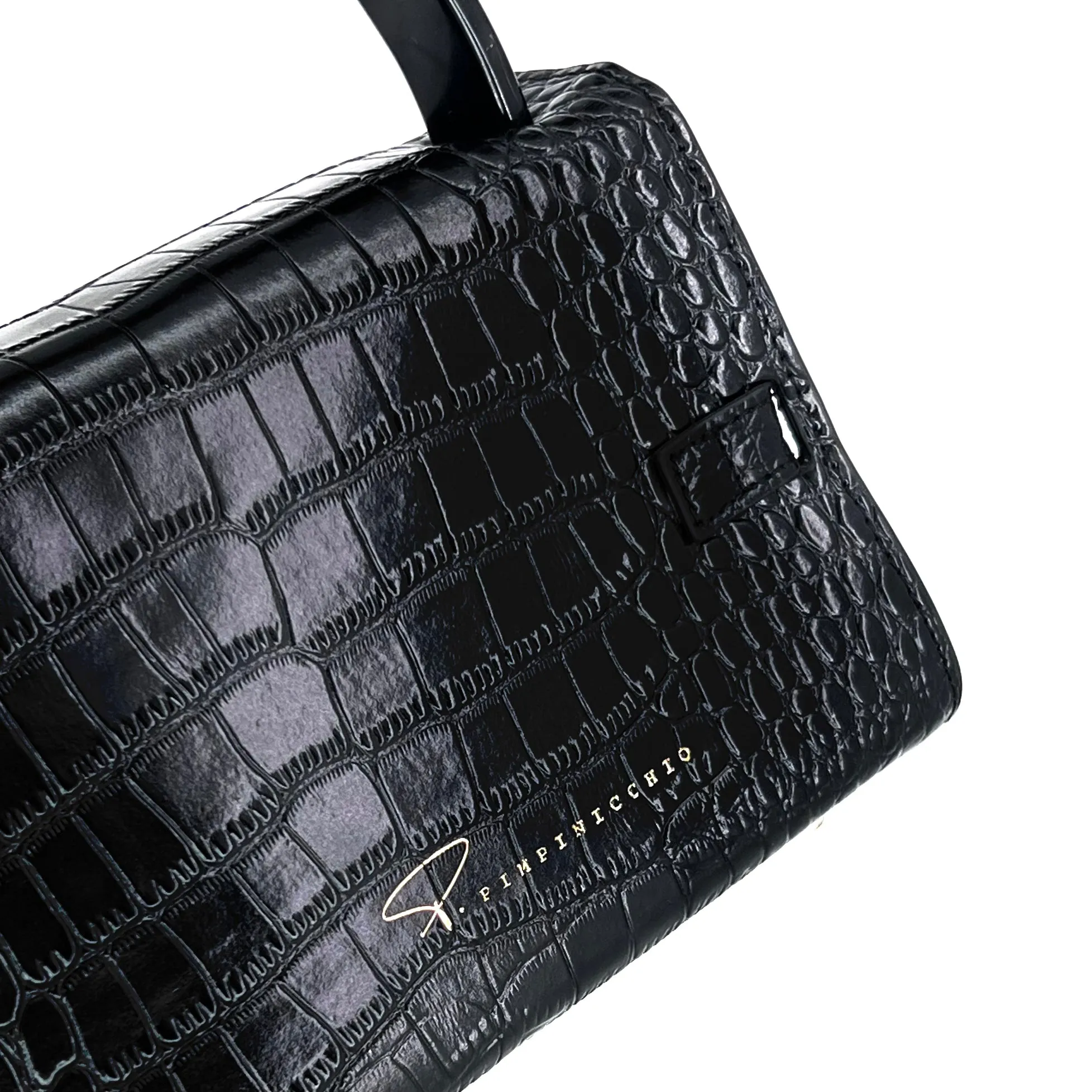 301W STUDDED SIGNATURE HANDLE BAG IN LILAC