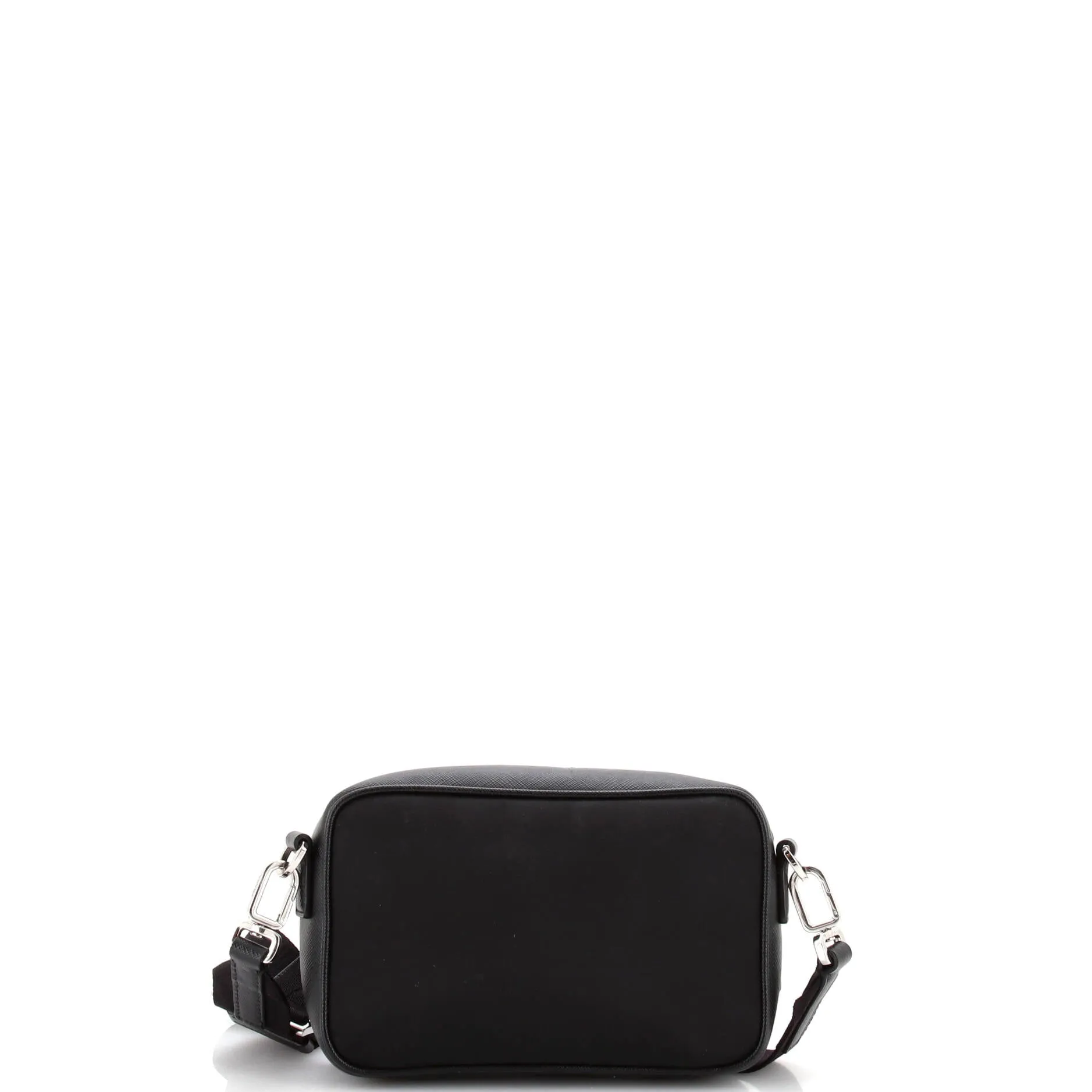 Brique Camera Crossbody Bag Re-Nylon with Saffiano Leather Small