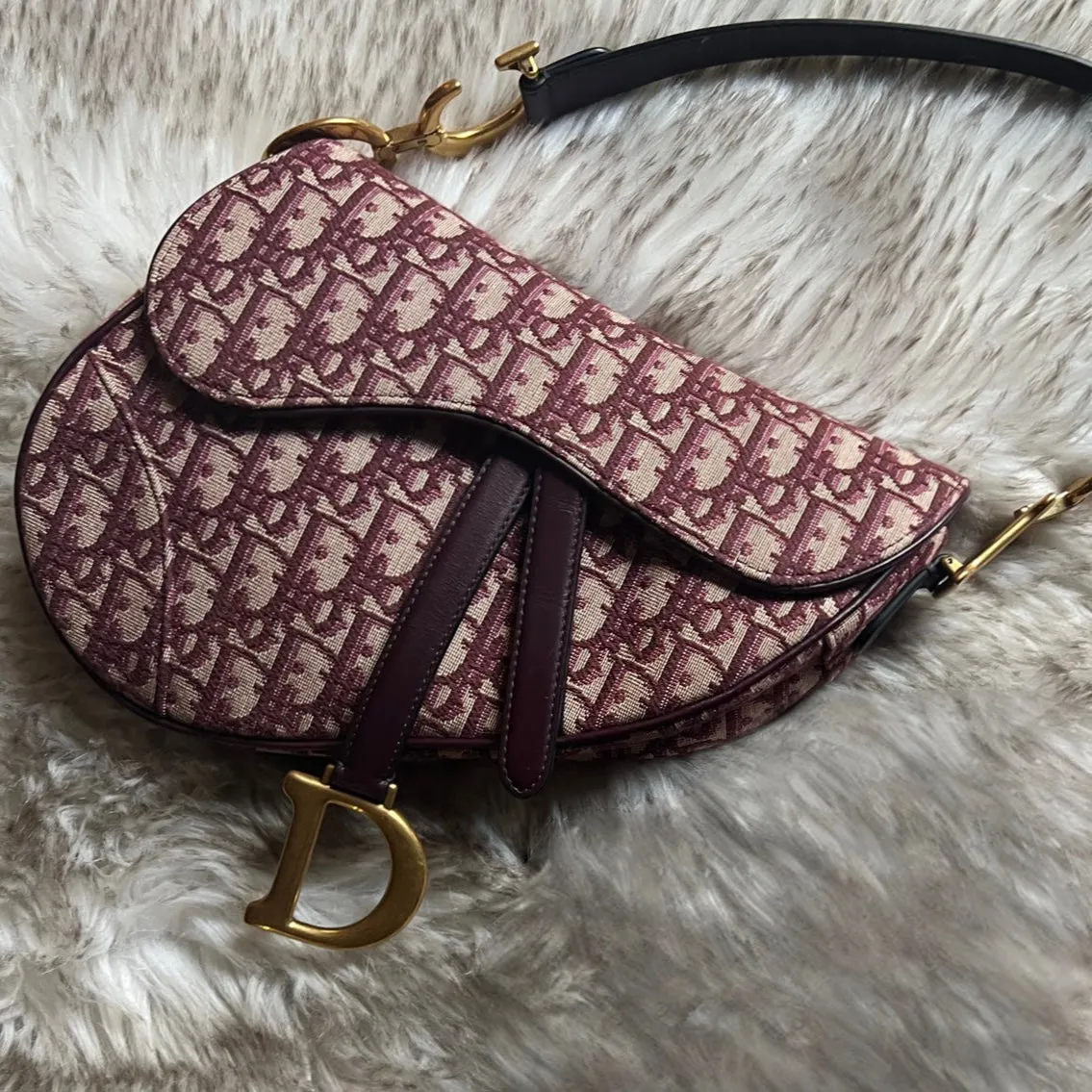 Dior Saddle Bag Oblique Red