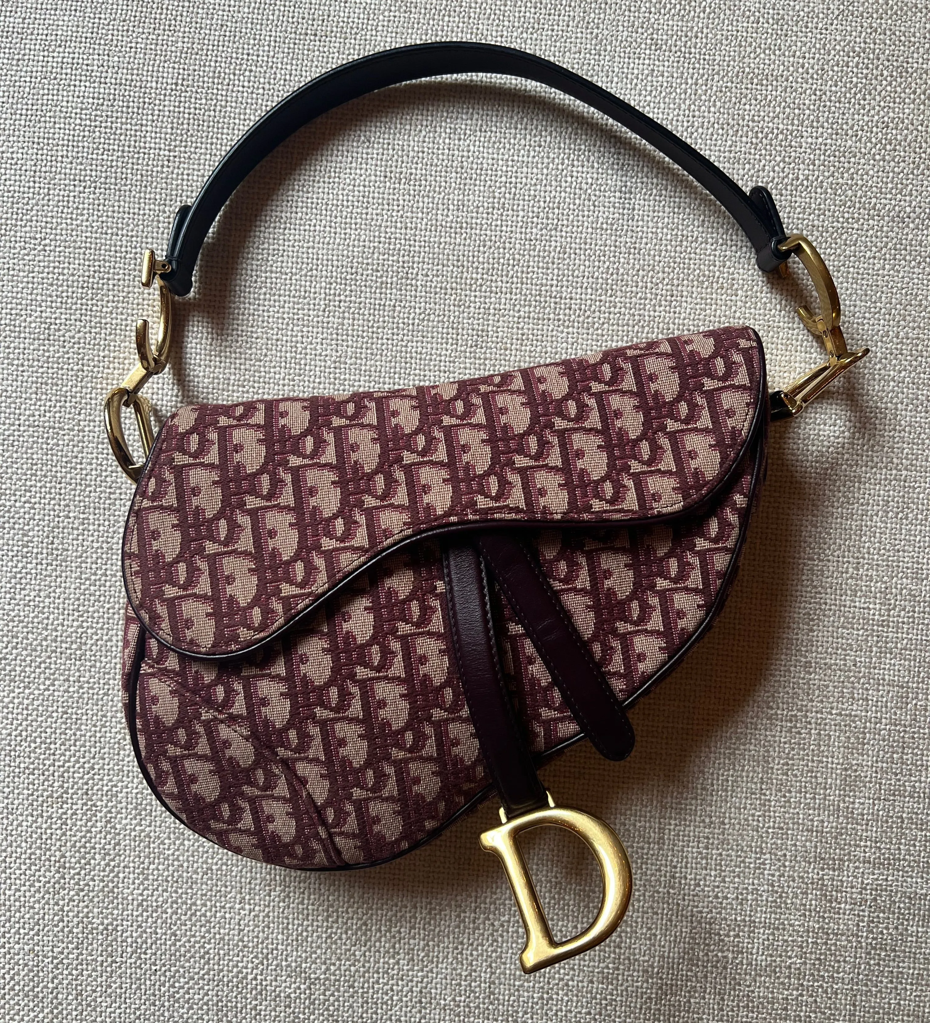 Dior Saddle Bag Oblique Red