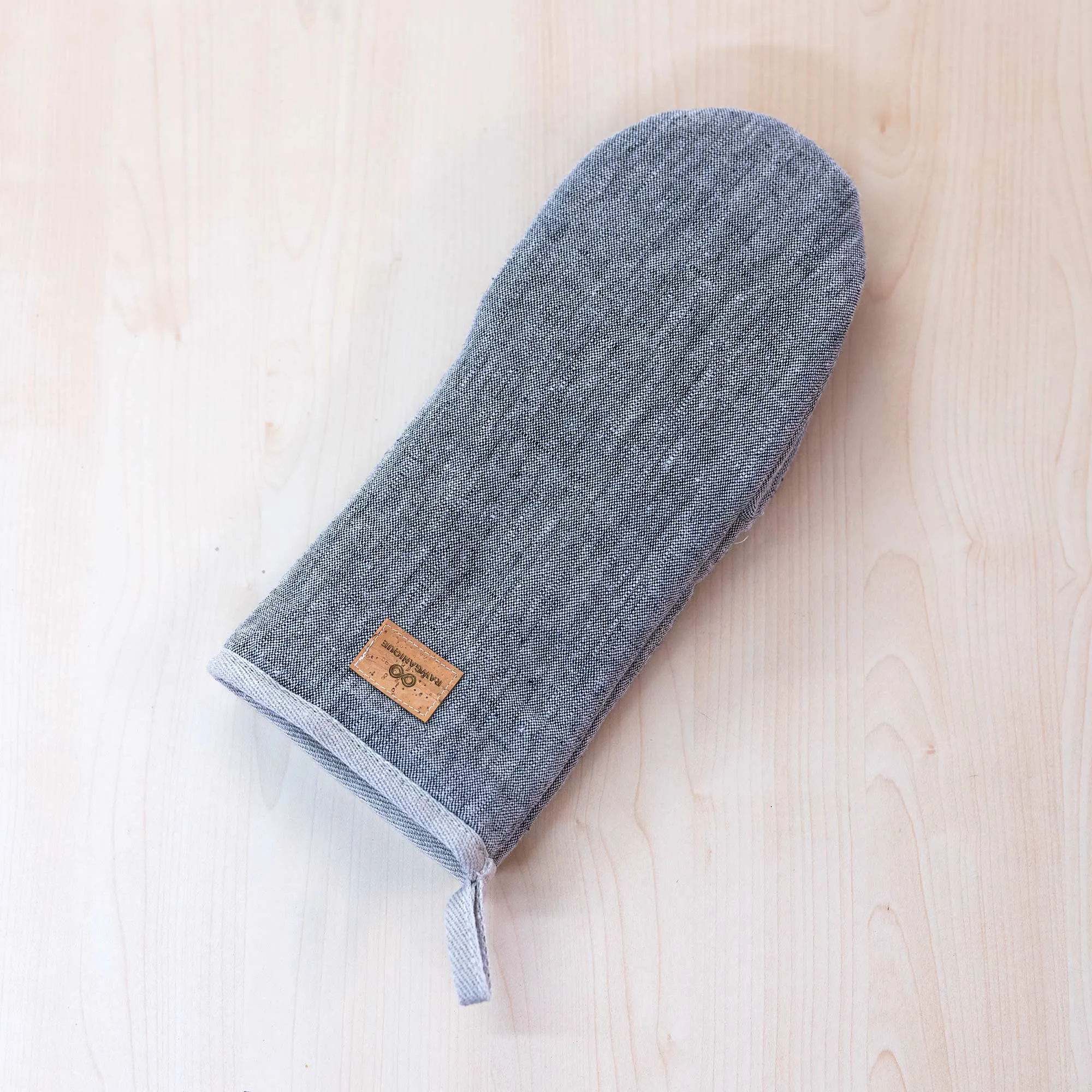 EPICUREAN Organic Linen Pot Holder | Oven Mitt (100% Organic Cotton Fill) (OC Thread, No Polyester, No Fire Retardants, No Plastic, No Synthetics) (100% Biodegradable)