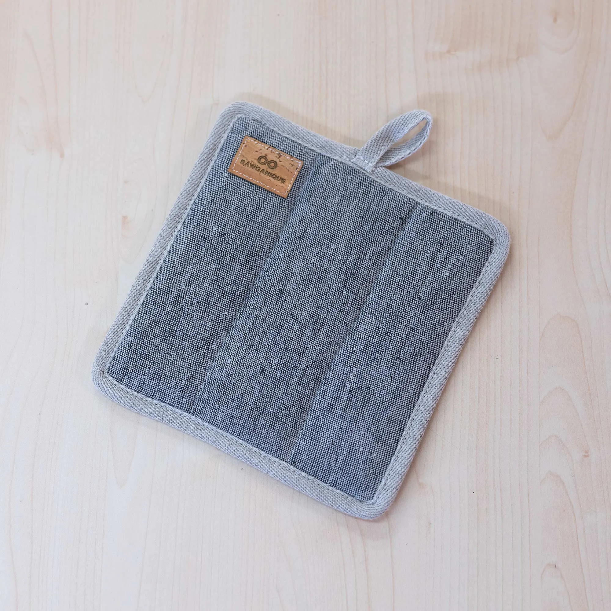 EPICUREAN Organic Linen Pot Holder | Oven Mitt (100% Organic Cotton Fill) (OC Thread, No Polyester, No Fire Retardants, No Plastic, No Synthetics) (100% Biodegradable)