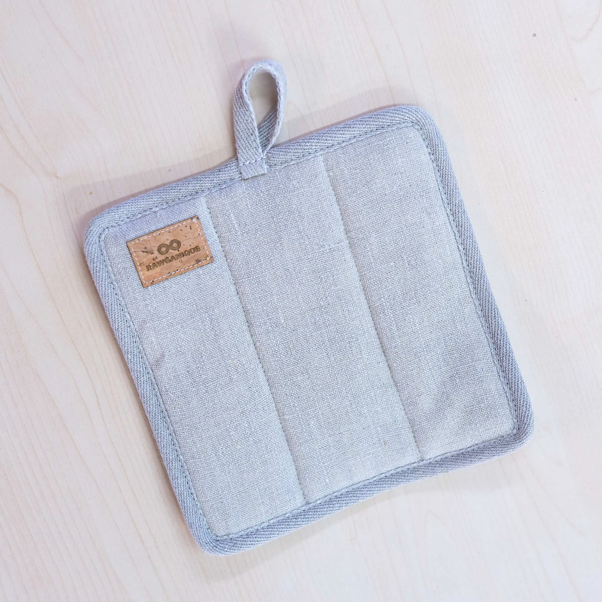 EPICUREAN Organic Linen Pot Holder | Oven Mitt (100% Organic Cotton Fill) (OC Thread, No Polyester, No Fire Retardants, No Plastic, No Synthetics) (100% Biodegradable)