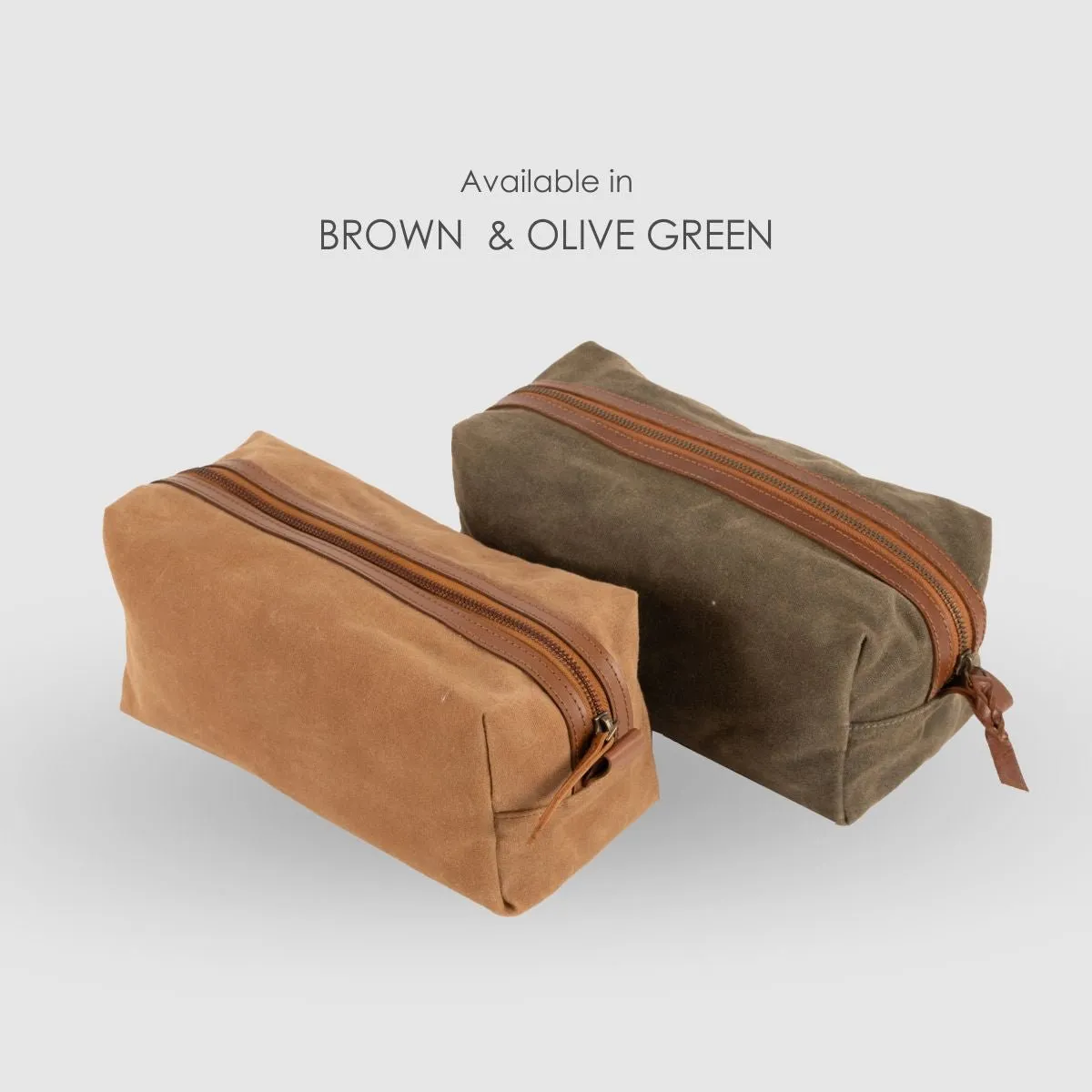 Olive Canvas Dopp Kit