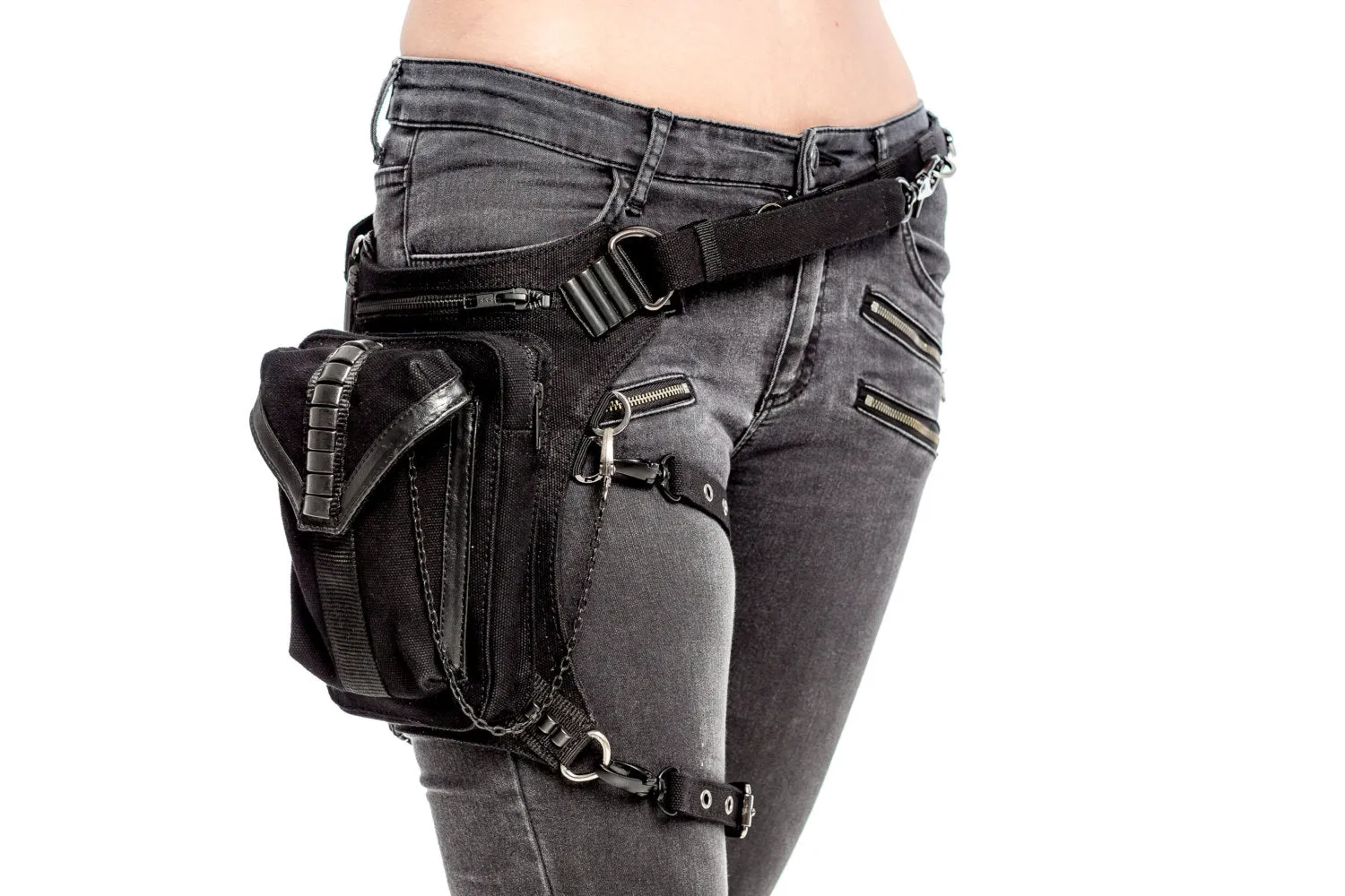 Vegan 2.0 Black Canvas Convertible Holster Bag